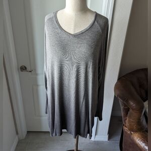 Gray Ombre Athletic Tunic Top